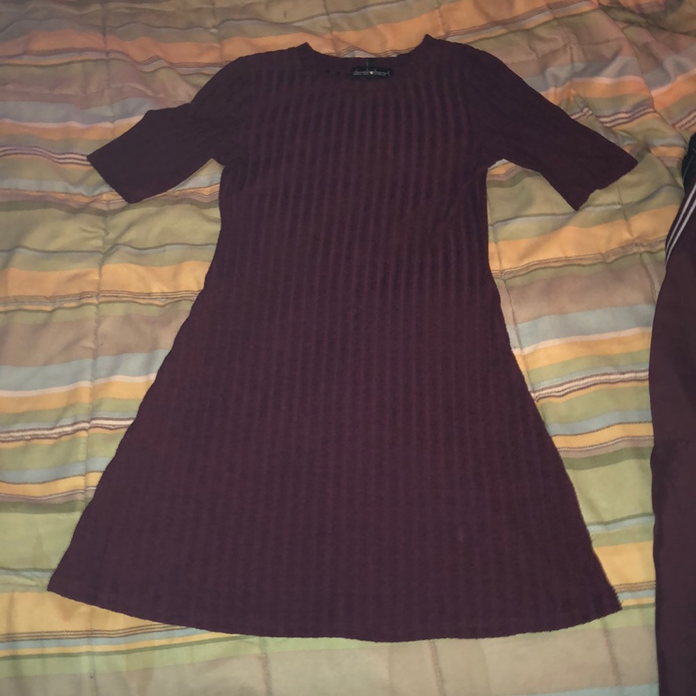 A Line Purple Dress